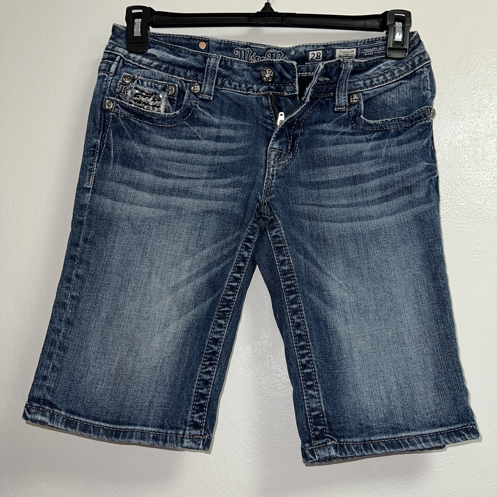 Miss Me Denim Bermuda Shorts Size 28 - Picture 2 of 13